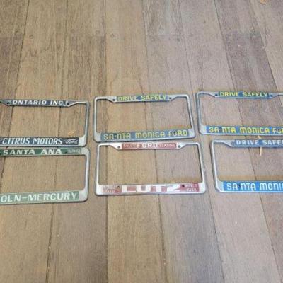 #7148 â€¢ (6) Metal License Plate Frames
