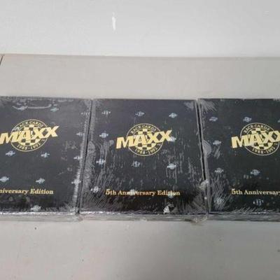 #682 â€¢ (3) Boxes of 1988-1992 Maxx race cards 5th anniversary edition
