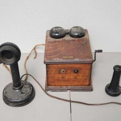 #603 â€¢ Western Electric Candlestick Phone With Ringer Box
