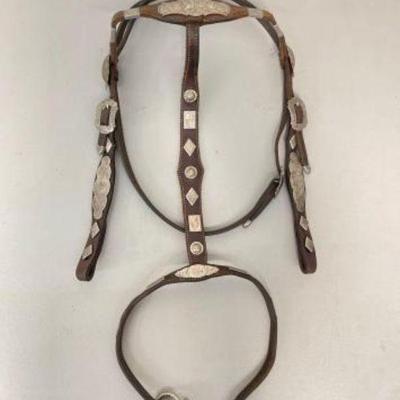 #694 â€¢ Leather Concho Headstall
