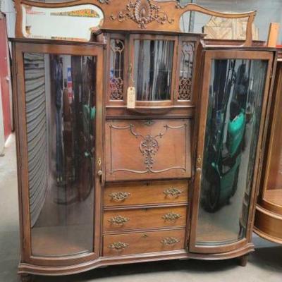 #508 â€¢ Double Side by Side Secretary Bookcase
