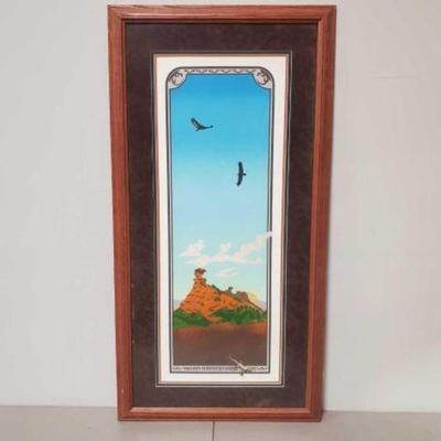 #592 â€¢ Framed Chimayo Zopilute Encounter Painting
