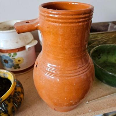 Hand Turned Pottery Bottle Birdhouse