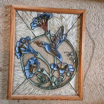 Hummingbird stained glass