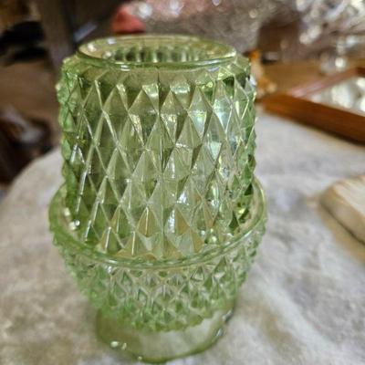 Indiana Glass "Diamond Point" Fairy Lamp