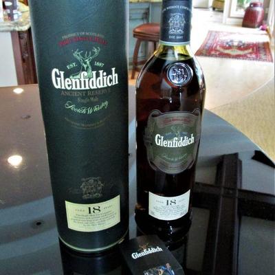 Sealed Glenfiddich 18 year scotch