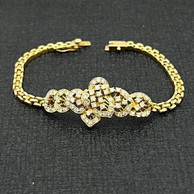 Solid Gold and Diamond Bracelet