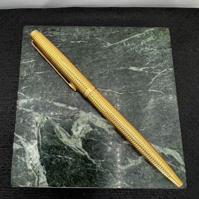Vintage Parker 75 Tiffany Grid 14k Gold Fill Ballpoint Pen Made in France