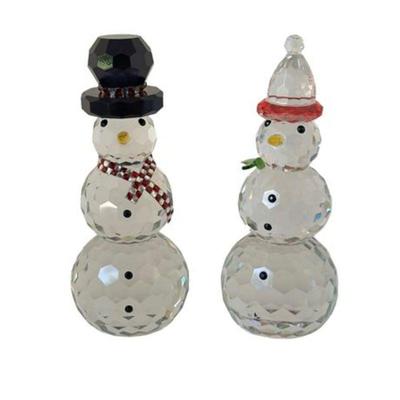 Lot 137 
Galaxy Crystal Mr. and Mrs. Snowmen Collectable Figurines