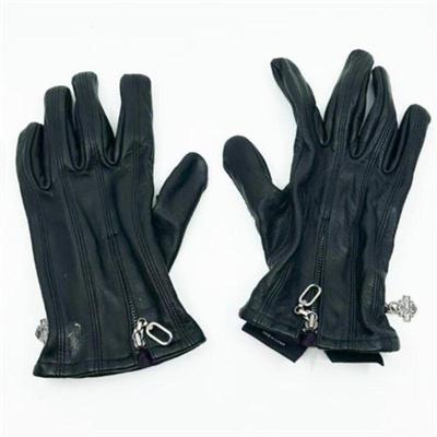 Lot 186  
Harley Davidson Women's Riding Gloves of Genuine Leather and Nylon Laminated