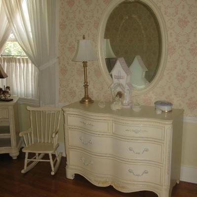 WHITE DRESSER WITH MIRROR   BUY IT NOW 