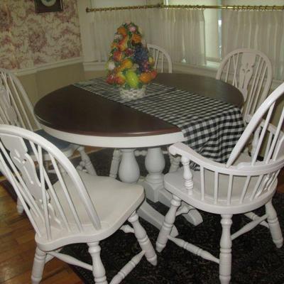 HEAVY KITCHEN TABLE AND CHAIRS WITH LEAVES           
               BUY IT NOW $ 495.00