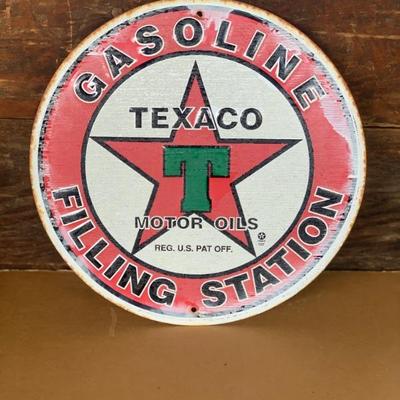 Texaco Gasoline Metal Sign
