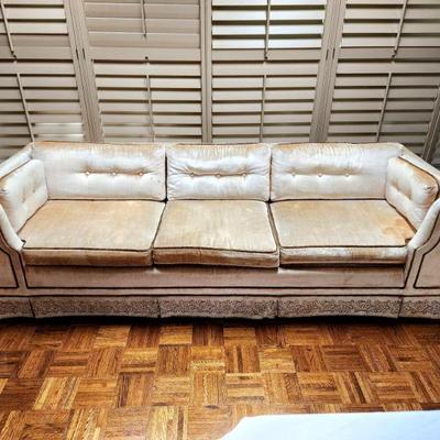 Lot 71 - Vintage Silver Craft Upholstered Sofa 