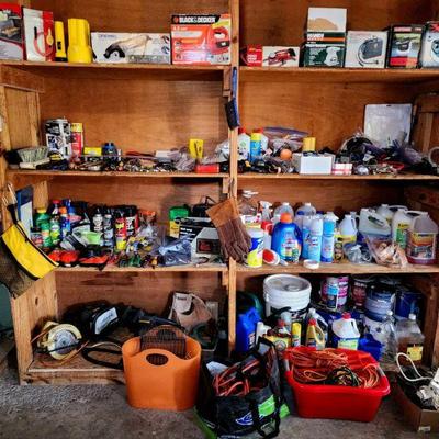 Lot 125 - Contents of Garage Shelves 