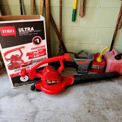 Lot 124 - Yard Tools + Toro Blower 