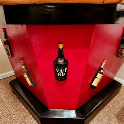 Lot 96 - Vintage Lighted Bar With Console & Wall Shelf 