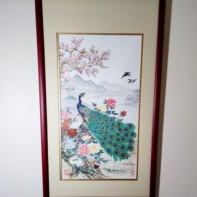 Lot 53 - Wei Tseng Yang "The Awakening of Spring" Framed Silk Print