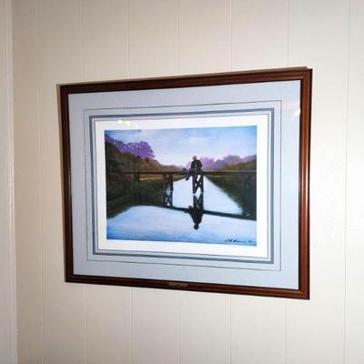 Lot 92 - Beauford Evans "Fishin'" Signed Limited Edition Framed Print 