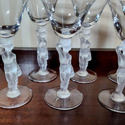 Lot 50 - French "Bacchus" Crystal Liquor Glasses 
