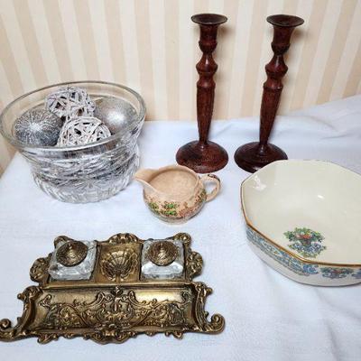 Lot 56 - Crystal, Lenox, Inkwell, & More! 
