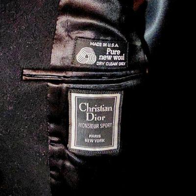 Lot 101 - Christian Dior Men's Black Wool Coat 