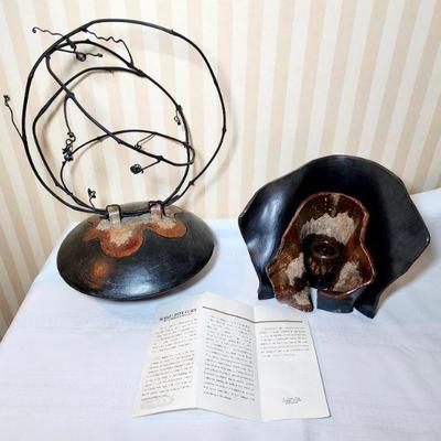 Lot 58 - Christa Regan-Stanton Raku Pottery 