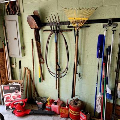 Lot 124 - Yard Tools + Toro Blower 