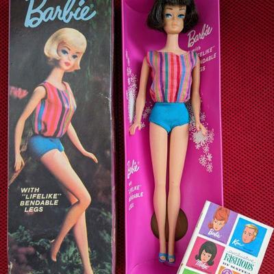 Vintage 1958 American Girl Barbie in Original Box Booklet 1 shoes #1070 Brunette
This item is currently available on EBAY....