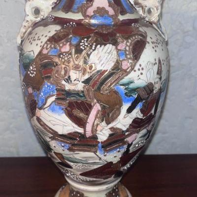Satsuma Moriage Tall Vase