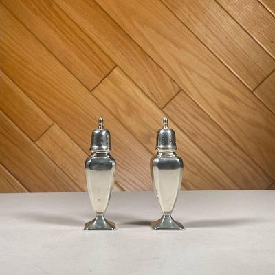 (2PC) STERLING SALT & PEPPER SHAKERS | Marked on bottom with hallmarks 
