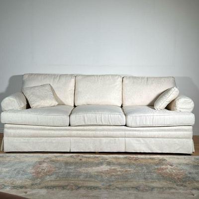 HERITAGE 3 CUSHION CREAM SOFA | 3 cushion cream sofa by Heritage Furniture. - l. 85 x w. 38 x h. 33 in 