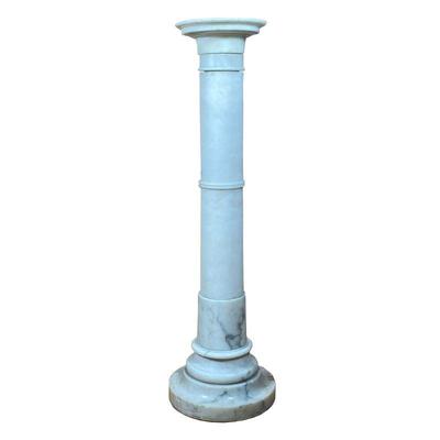 MARBLE PEDESTAL | Tall turned marble pedestal. - h. 40 x dia. 12 in (diameter of base) 