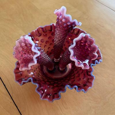 Fenton Plum Candlesticks