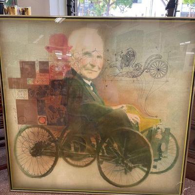 Henry Ford Portrait by Mark English. Original Multimedia
