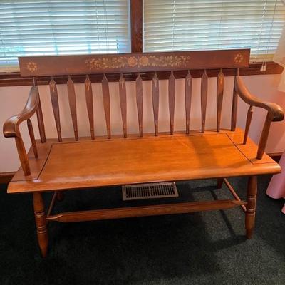 Hitchcock Deacon bench - pristine!