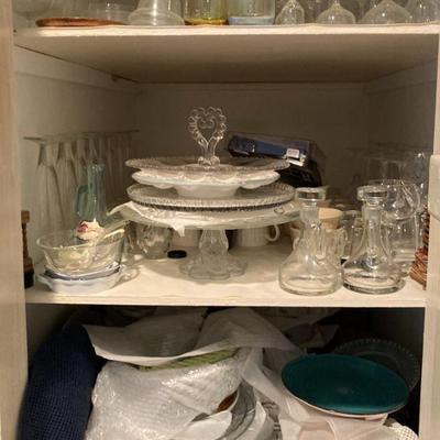 Crystal Carved Platter Glass