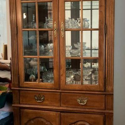 Cherry Honey China Cabinet