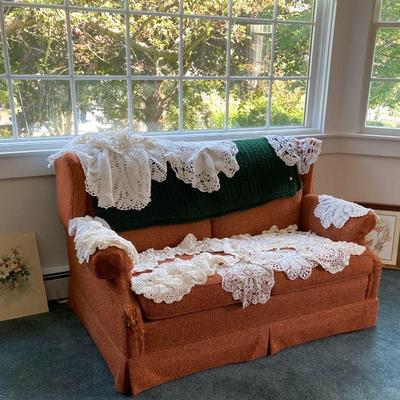 Dark Orange Loveseat