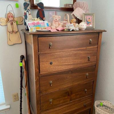 Handmade blended Mahogany and Oak Antique Tall Chest/Dresser