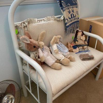 Iron bed repurposed into a Bench