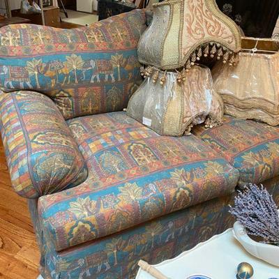 Boho Style Fabric Settee