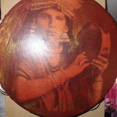 Tambourine with Romani 
Woman