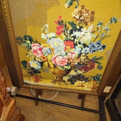 Hand stitched embroidered table