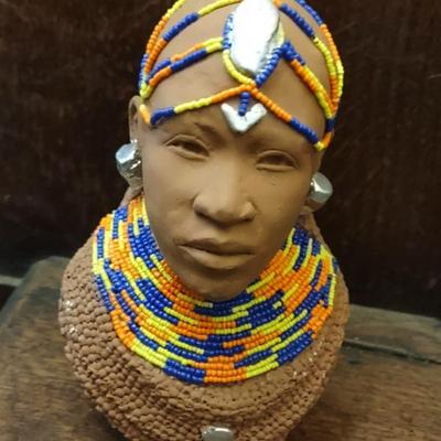 African Masai hand painted girl