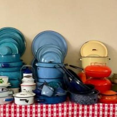 Enamel pots & pans