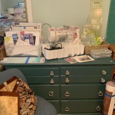 New Bernina and attachments
Knitting wool and needles