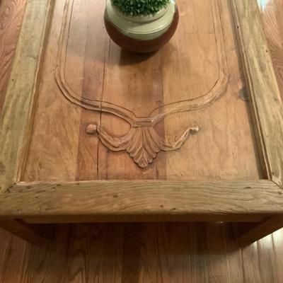 Hand carved coffe table