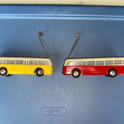 Two HO Scale West Germany HEIM Electric Buses