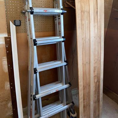 4 in 1 Professional Gorilla Adjustable Ladder. & 6' Tall Wooden Toboggan